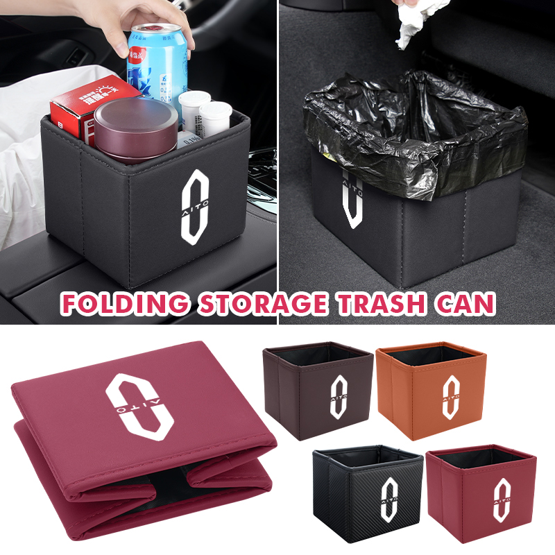 ถังขยะในรถยนต์แบบพับได้ ถุงเก็ - Waterproof Car Trash Can With Lid บทวิจารณ์และราคา