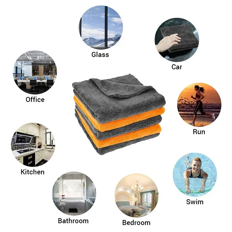 ผ้าไมโครไฟเบอร์สำหรับล้างรถ 1- - Microfiber Car Drying Towel Super Absorbent บทวิจารณ์และราคา