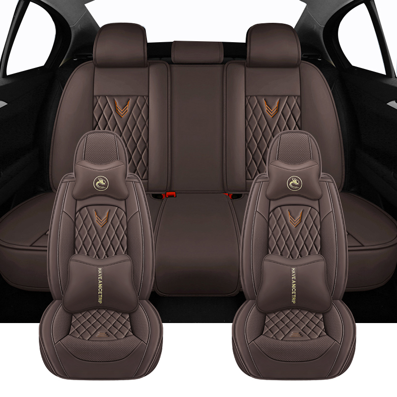 ชุด Universal Car Seat สําหรับ - Leather Car Seat Covers Full Set Universal บทวิจารณ์และราคา