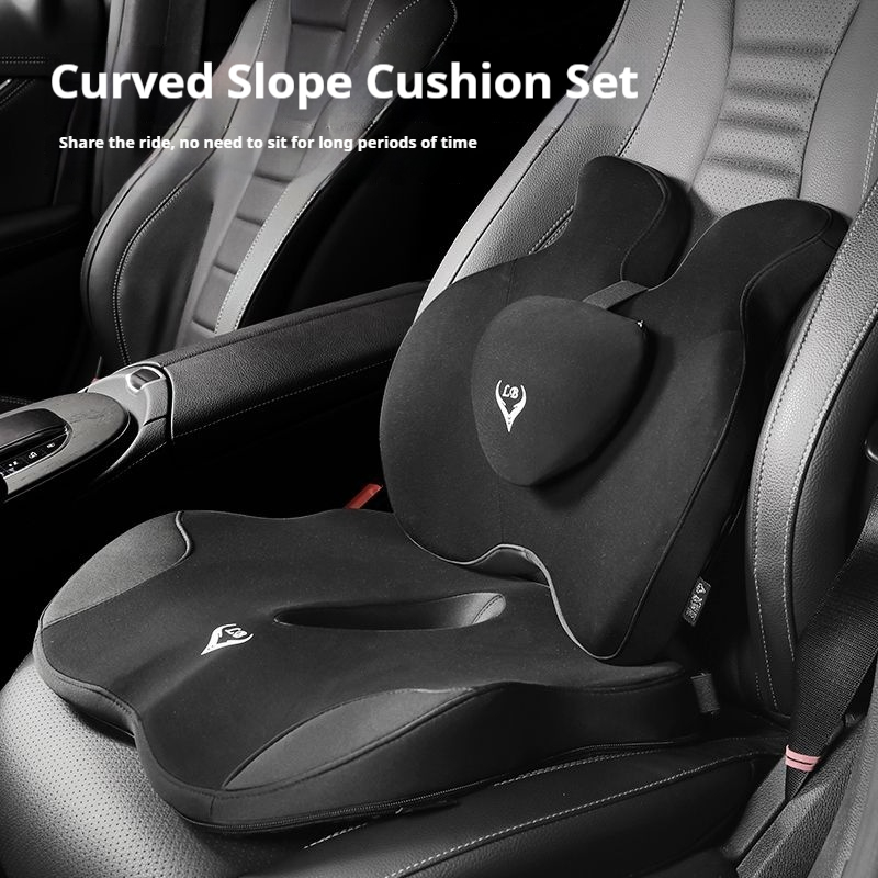 หน่วยความจําโฟมเก้าอี้สํานักงา - Memory Foam Car Neck Pillow Lumbar Support บทวิจารณ์และราคา