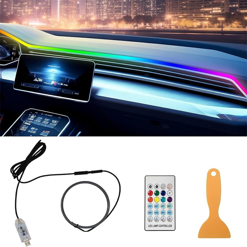 สีสัน LED ภายในรถซ่อน App รีโม - Led Ambient Interior Car Lights App Control บทวิจารณ์และราคา