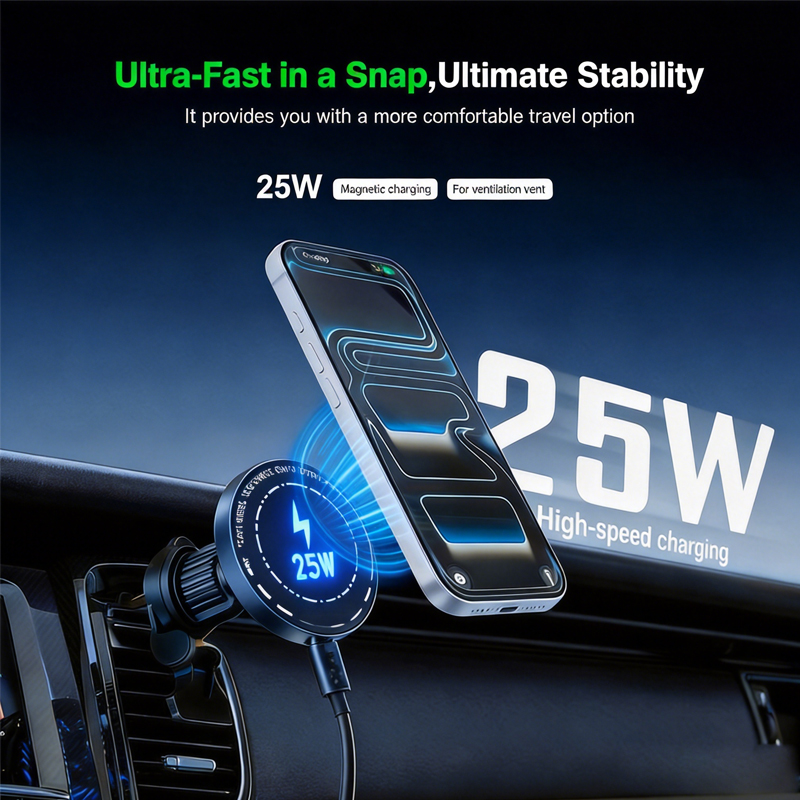 ที่ชาร์จไร้สายแม่เหล็กแรงสูง 2 - Magnetic Phone Holder For Car Vent บทวิจารณ์และราคา
