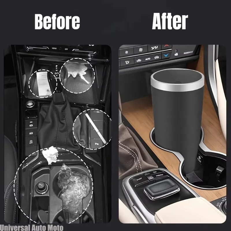 ถังขยะในรถยนต์ขนาดเล็ก ABS ป้อ - Waterproof Car Trash Can With Lid บทวิจารณ์และราคา