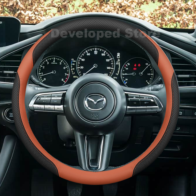 ฝาครอบพวงมาลัยรถยนต์สำหรับมาสด - Car Steering Wheel Cover Anti Slip Breathable บทวิจารณ์และราคา