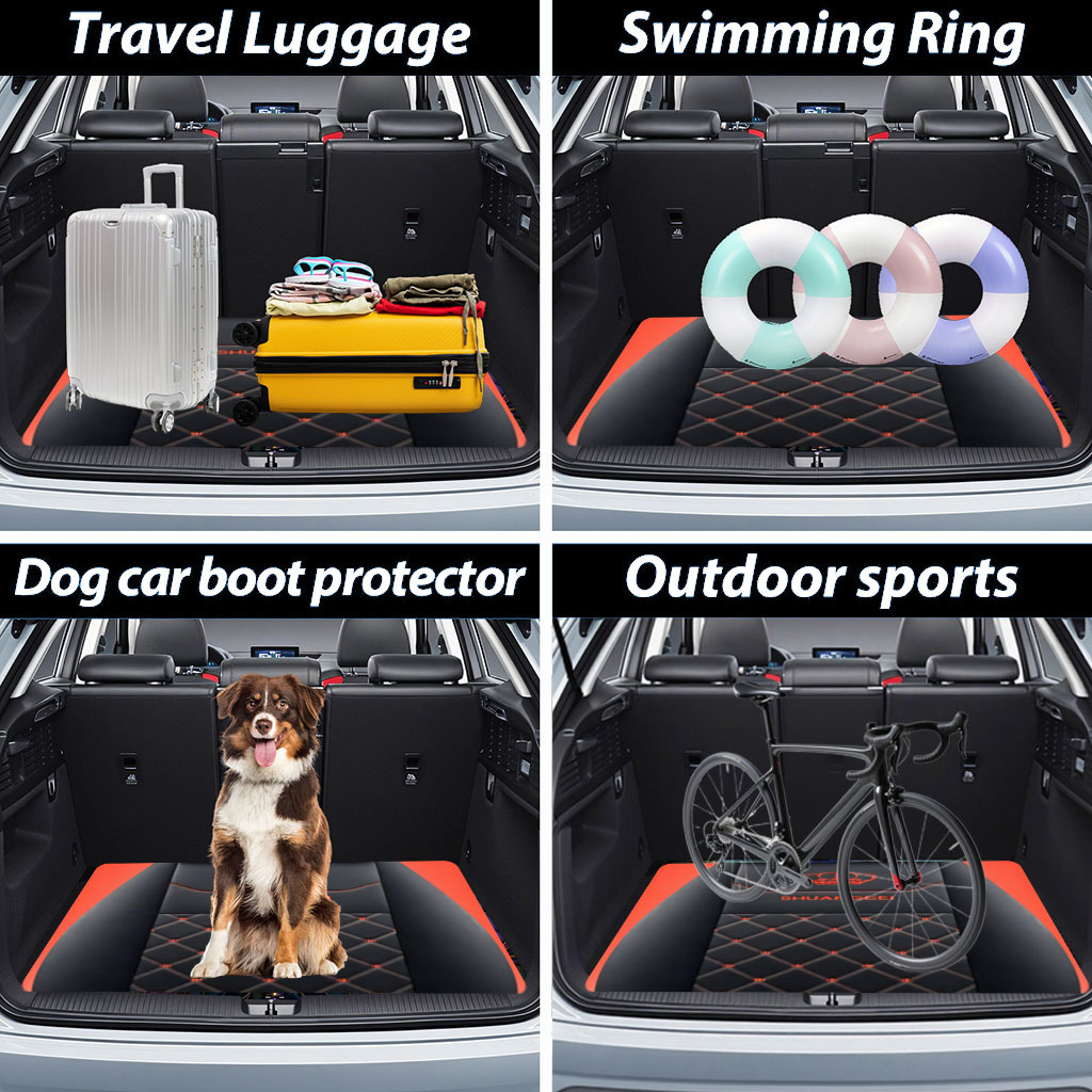 พรมปูพื้นรถยนต์สุดหรู สีดำแดง  - Car Floor Mats Universal Waterproof Leather บทวิจารณ์และราคา