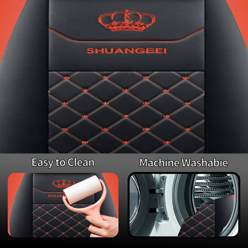 พรมปูพื้นรถยนต์สุดหรู สีดำแดง  - Car Floor Mats Universal Waterproof Leather บทวิจารณ์และราคา