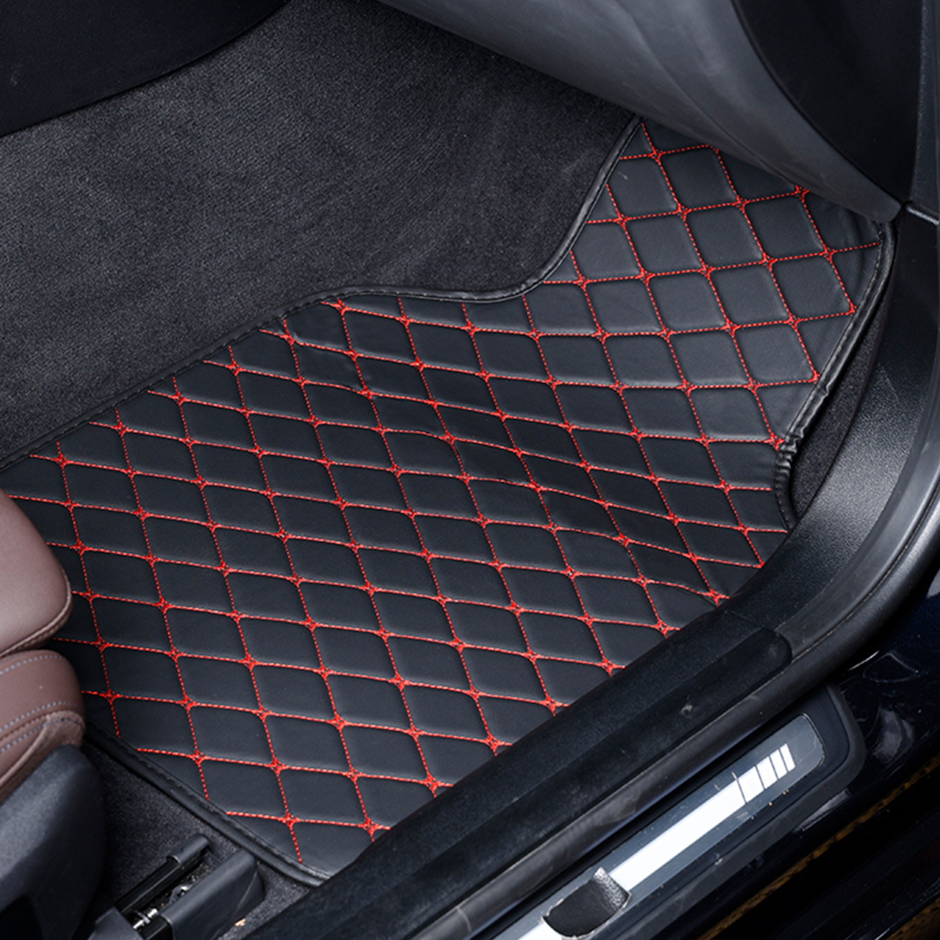 ชุดพรมปูพื้นรถยนต์ครบชุด ใช้ได - Car Floor Mats Universal Waterproof Leather บทวิจารณ์และราคา