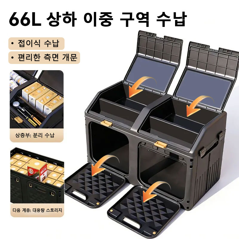 กล่องเก็บของท้ายรถแบบลาดเอียงร - Car Trunk Organizer Foldable Storage Box บทวิจารณ์และราคา